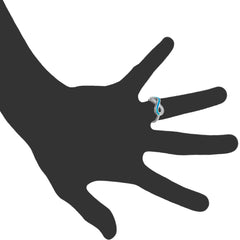Sterling Silver With Rhodium Finish Infinity Design With Cz And Created Opal Ring - JewelryAffairs