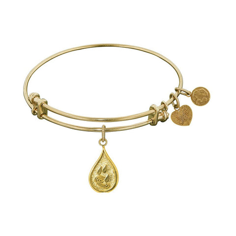 Stipple Finish Brass Water Angelica Bangle Bracelet, 7.25"