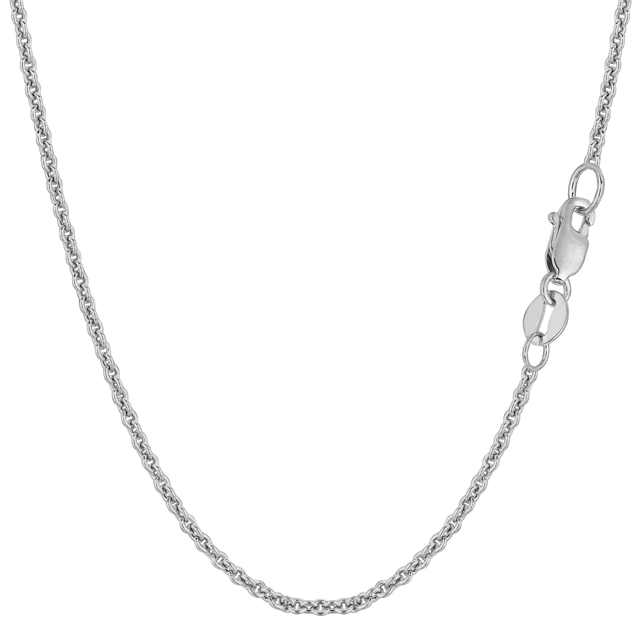14k White Gold Forsantina Chain Necklace, 1.9mm fine designer jewelry for men and women