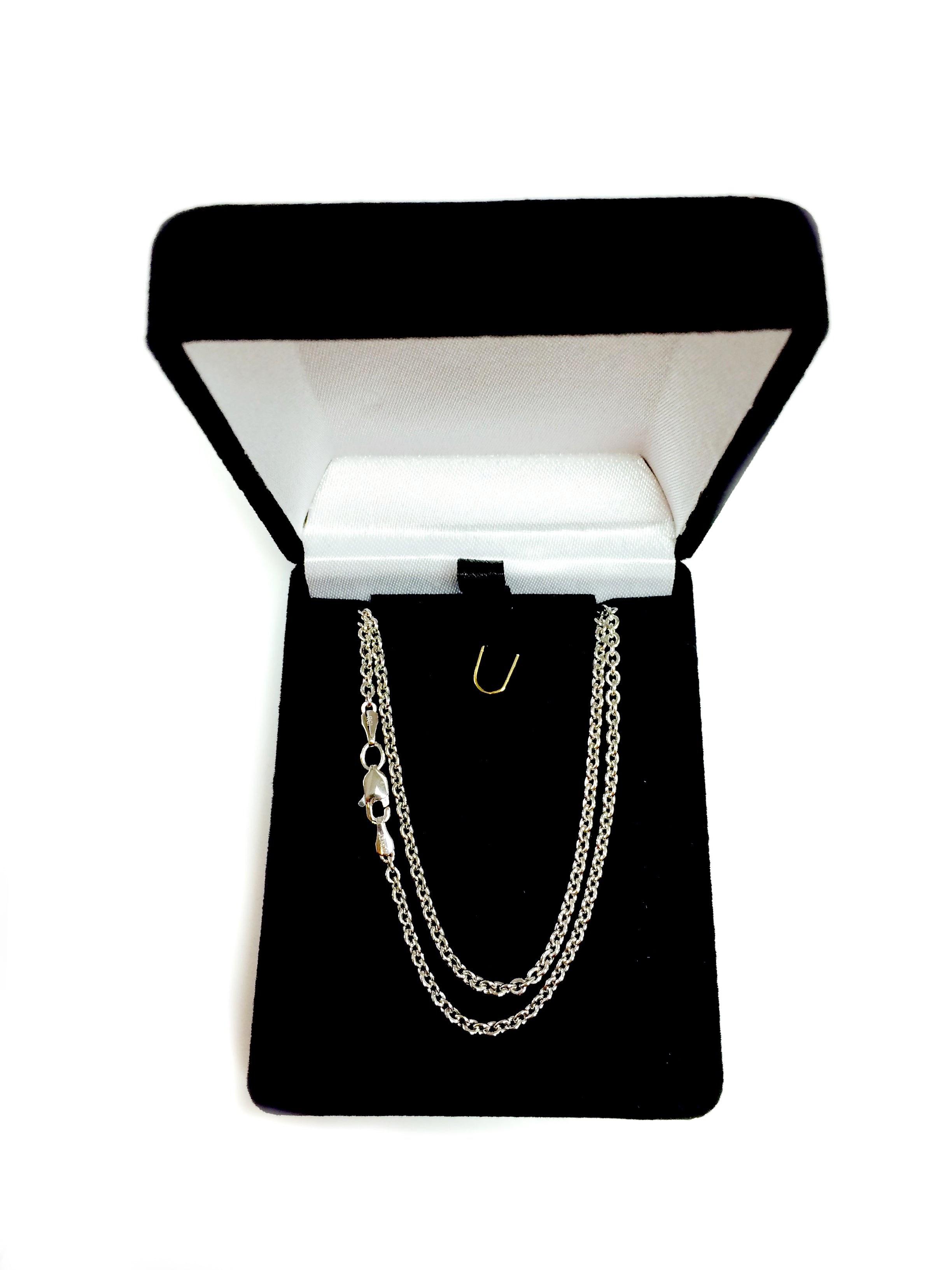 14k White Gold Forsantina Chain Necklace, 2.3mm